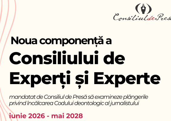 A fost aleasă noua componență a Consiliului de Experți și Experte care va examina plângerile privind încălcarea Codului deontologic al jurnalistului